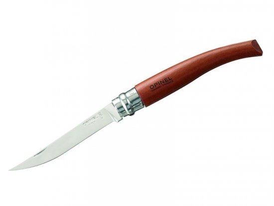 Opinel 254033 Slim-Line Messer Gr. 10 rostfrei Bubinga-Holz Virobloc Taschenmesser
