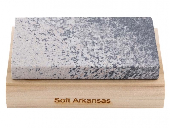 Schleifstein 400-600 Körnung RH PREYDA Soft Arkansas 100x50x12 mm Holzplattform