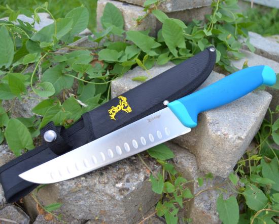 Elk Ridge Feststehendes Fischmesser Gürtelmesser Blau Outdoormesser